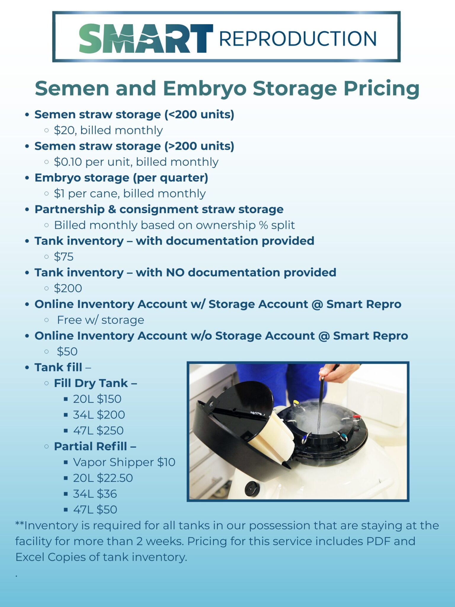 Repro Storage Unit Domestic and International Semen and Embryo Storage - SMART ...